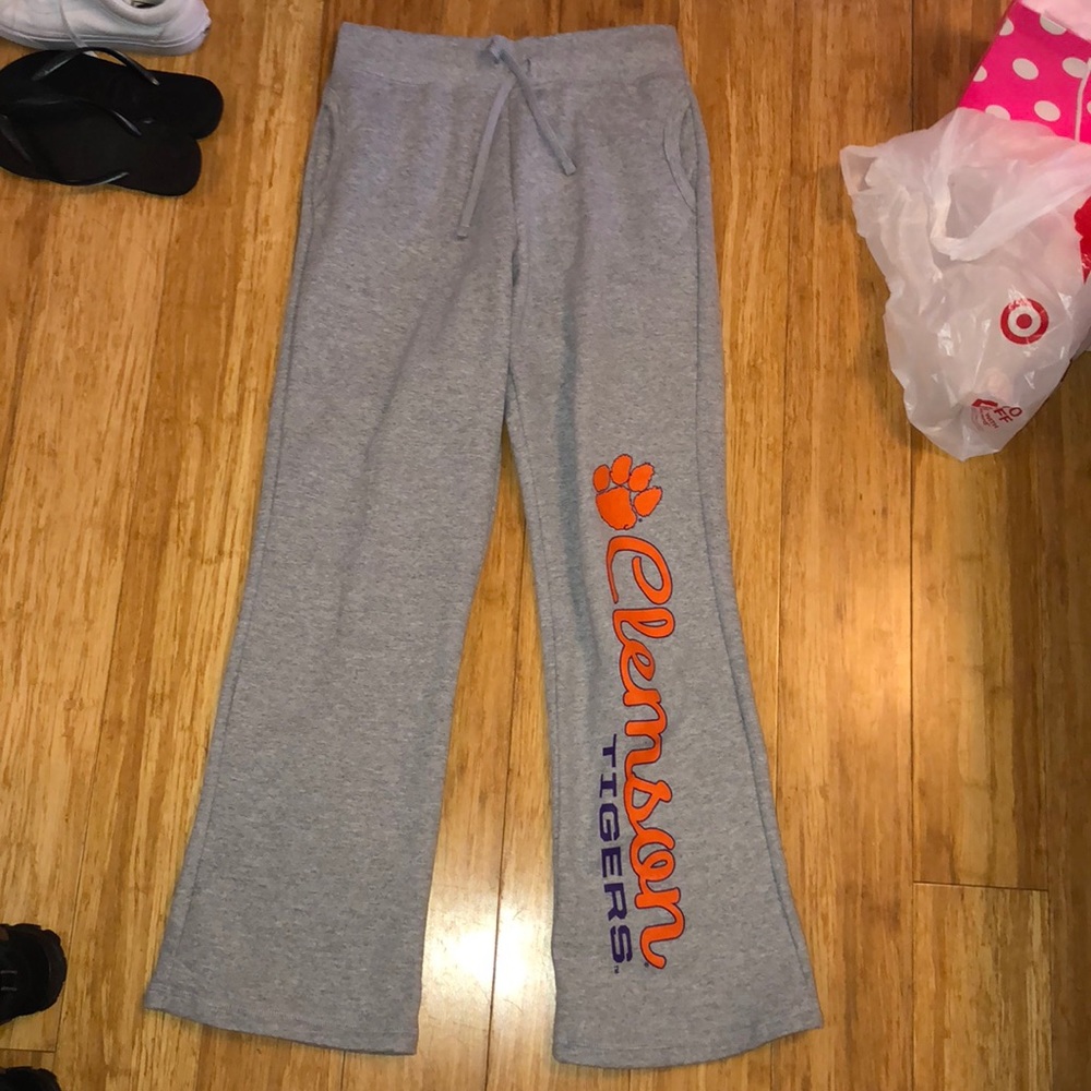 CLEMSON UNIVERSITY LIGHT GRAY SWEATPANTS